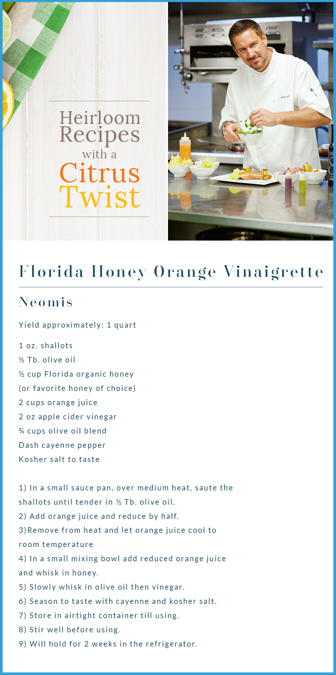 Florida Honey Orange Vinaigrette created by Trump Beach resort****** Best Vinaigrette recipe | Healthy salad dressing recipe | citrus twist dressing | whole 30 salad dressing recipe | Florida orange salad dressing