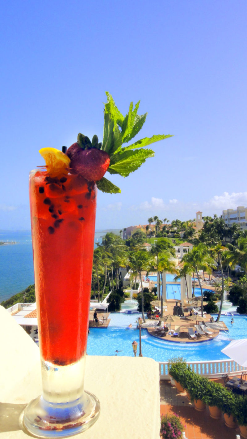 BEST EVER Vacation Cocktail Recipe: Rum Punch from Drake's Bacardi Rum Bar at El Conquistador, A Waldorf Astoria Resort in Puerto Rico