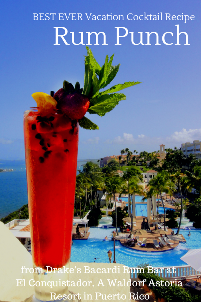 BEST EVER Vacation Cocktail Recipe Rum Punch from Drake's Bacardi Rum