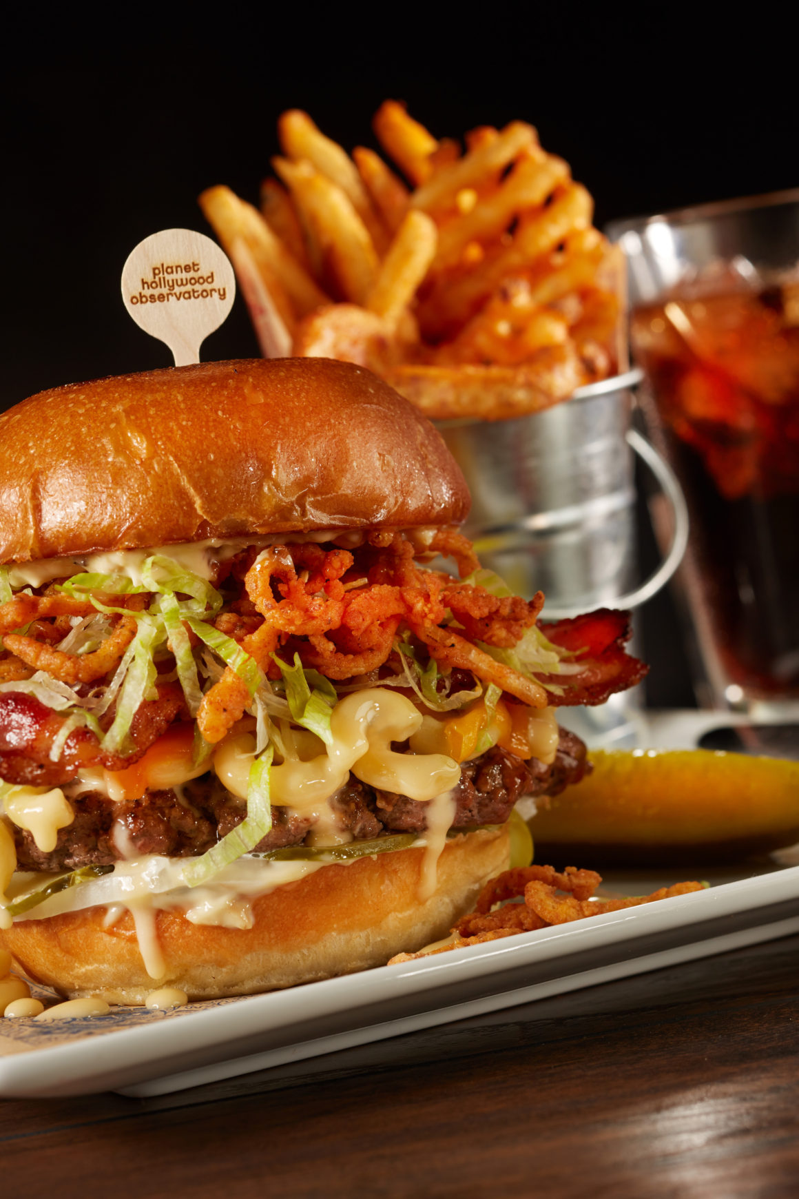 Hollywood Orlando Bacon MacnCheese Burger Well Traveled Kids