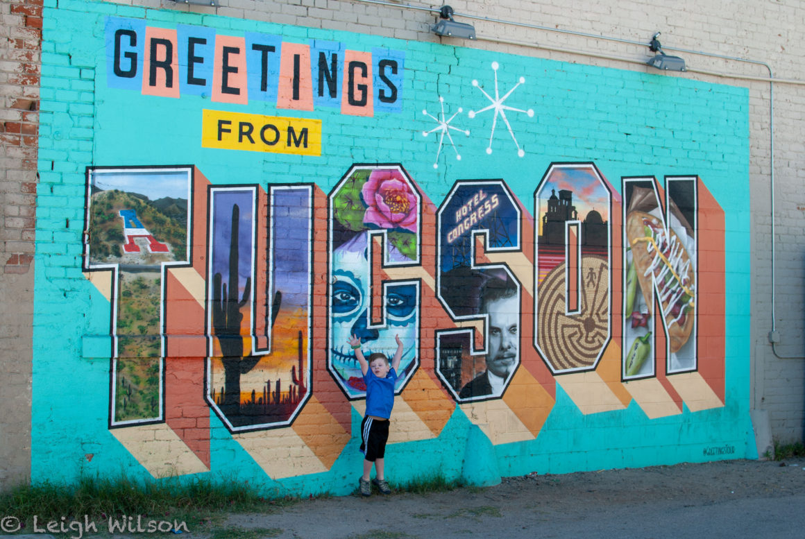 Tucsonsign with kids well traveled kids