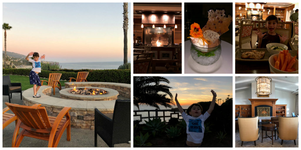 Dinner at the loft Montage Laguna Beach with kids- well traveled kids