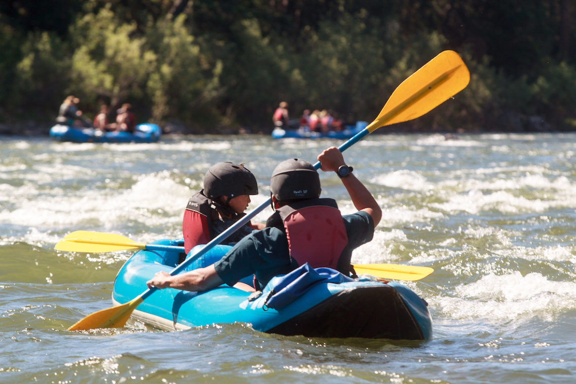 canoeing on the blackfoot river