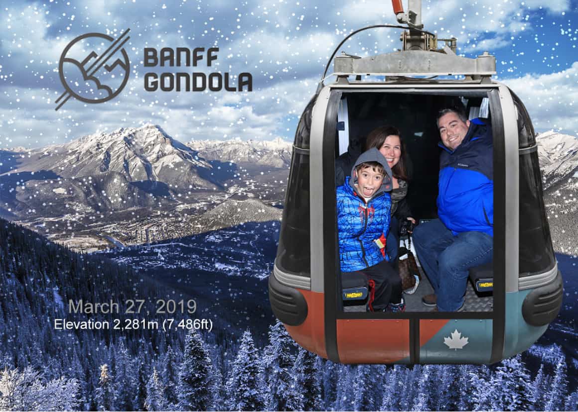 Riding the Banff Gondola with kids