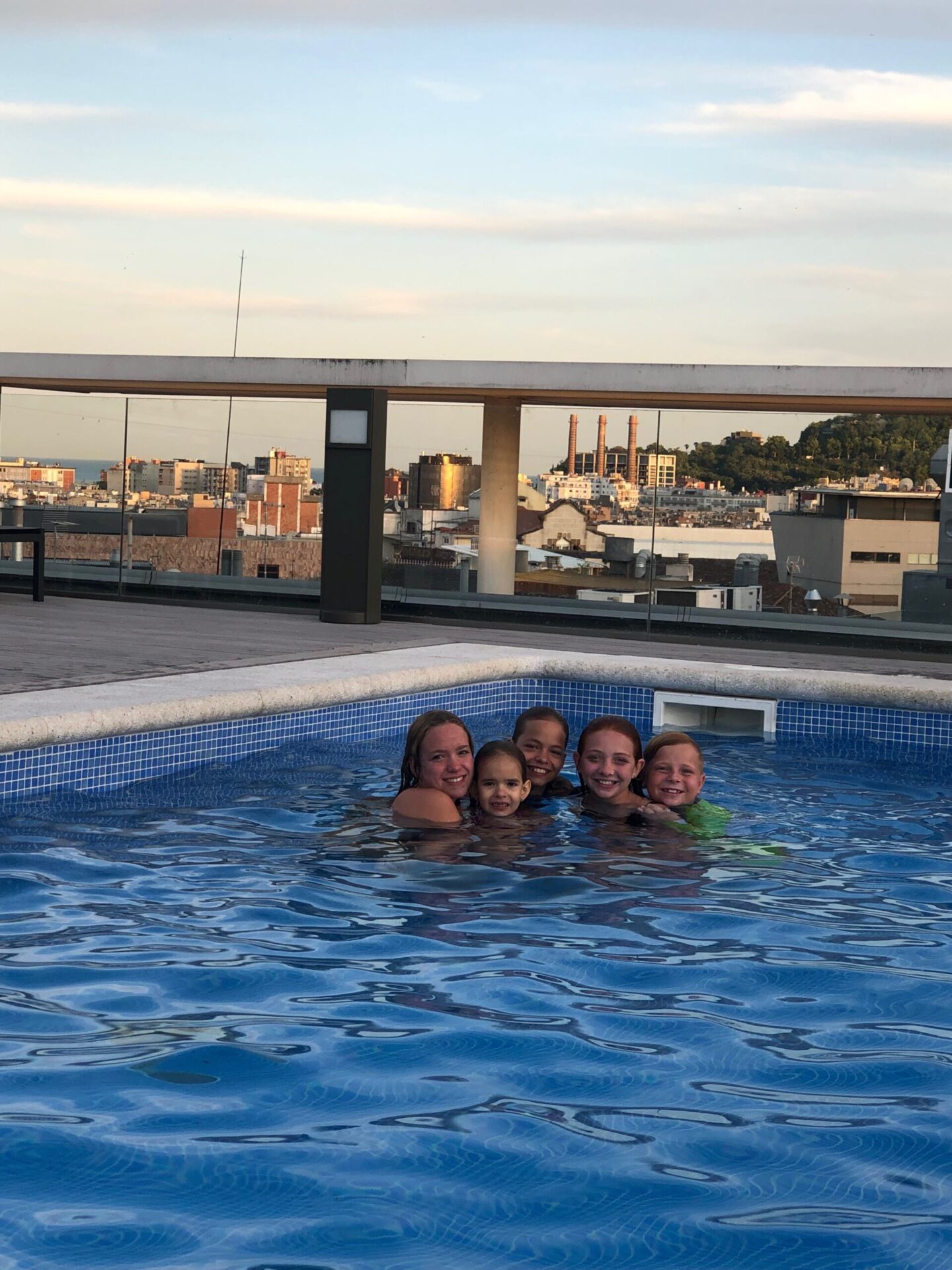 Rooftop pool at hotel in Barcelona